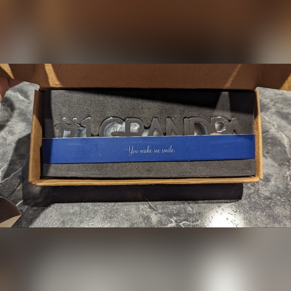 Indigo get Happy #1 Grandpa chrome display sign new - Picture 3 of 11